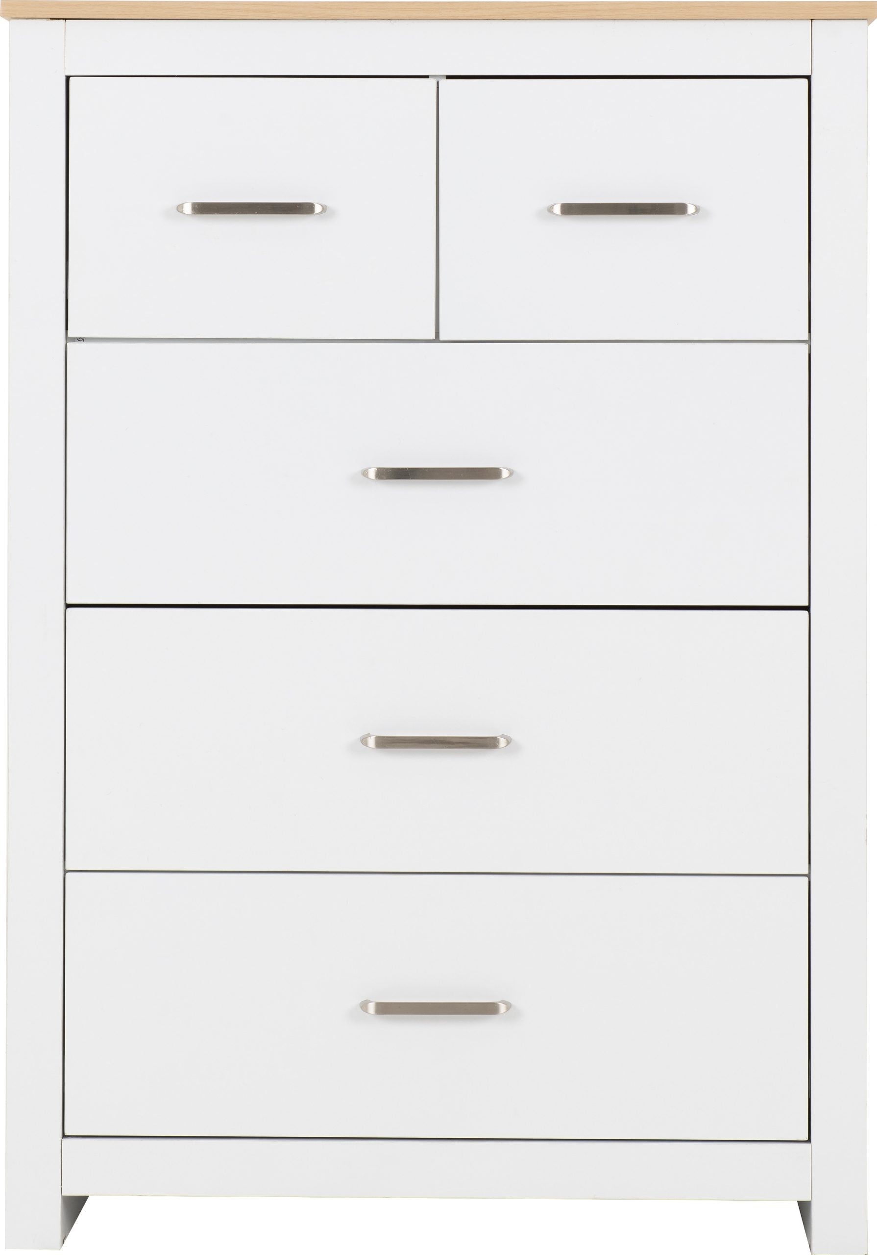 Portland Trio White/Grey/Oak Effect 3 Door Wardrobe Bedroom Set