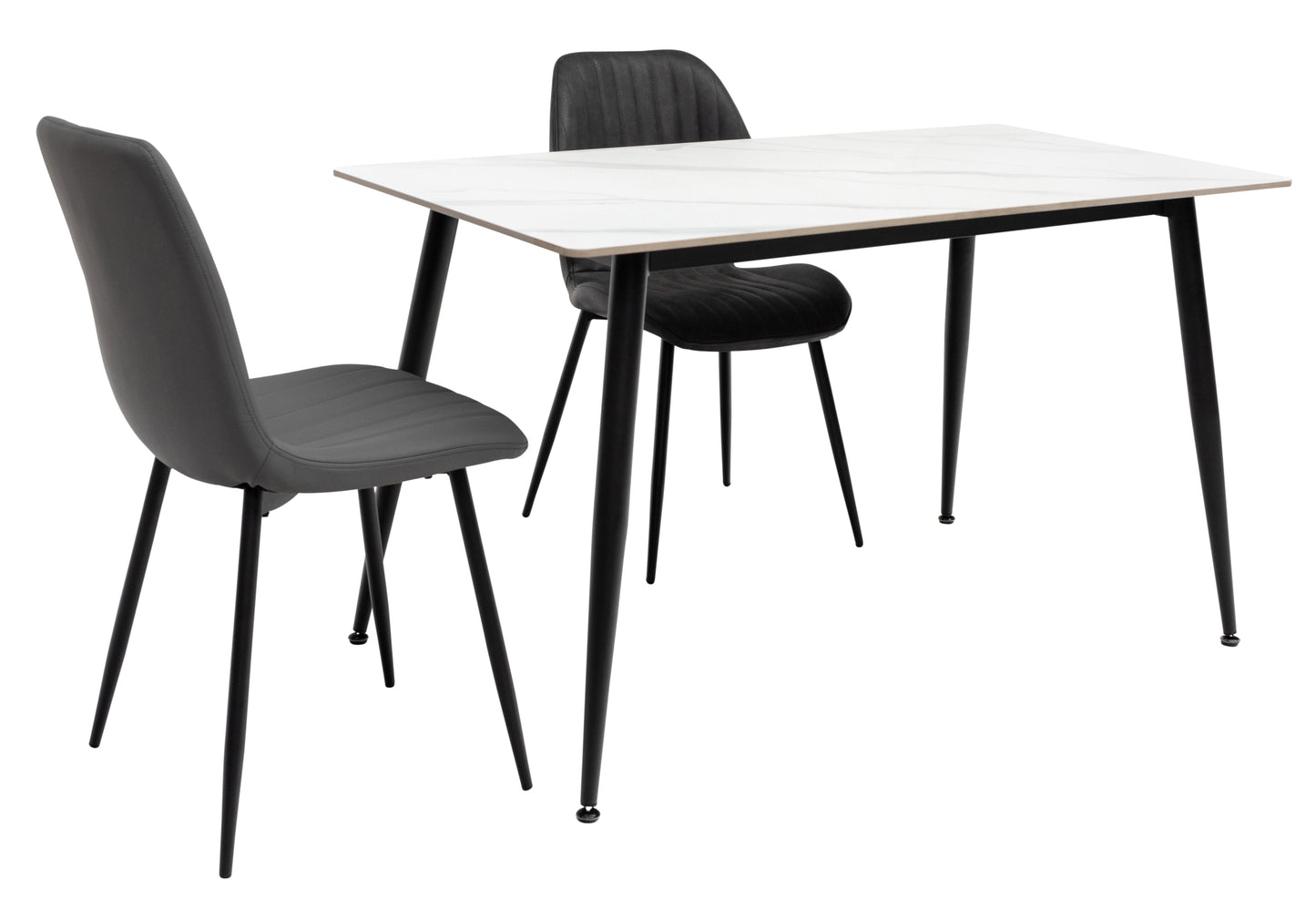 Norway 1.3m Snow White Sintered Stone Dining Table