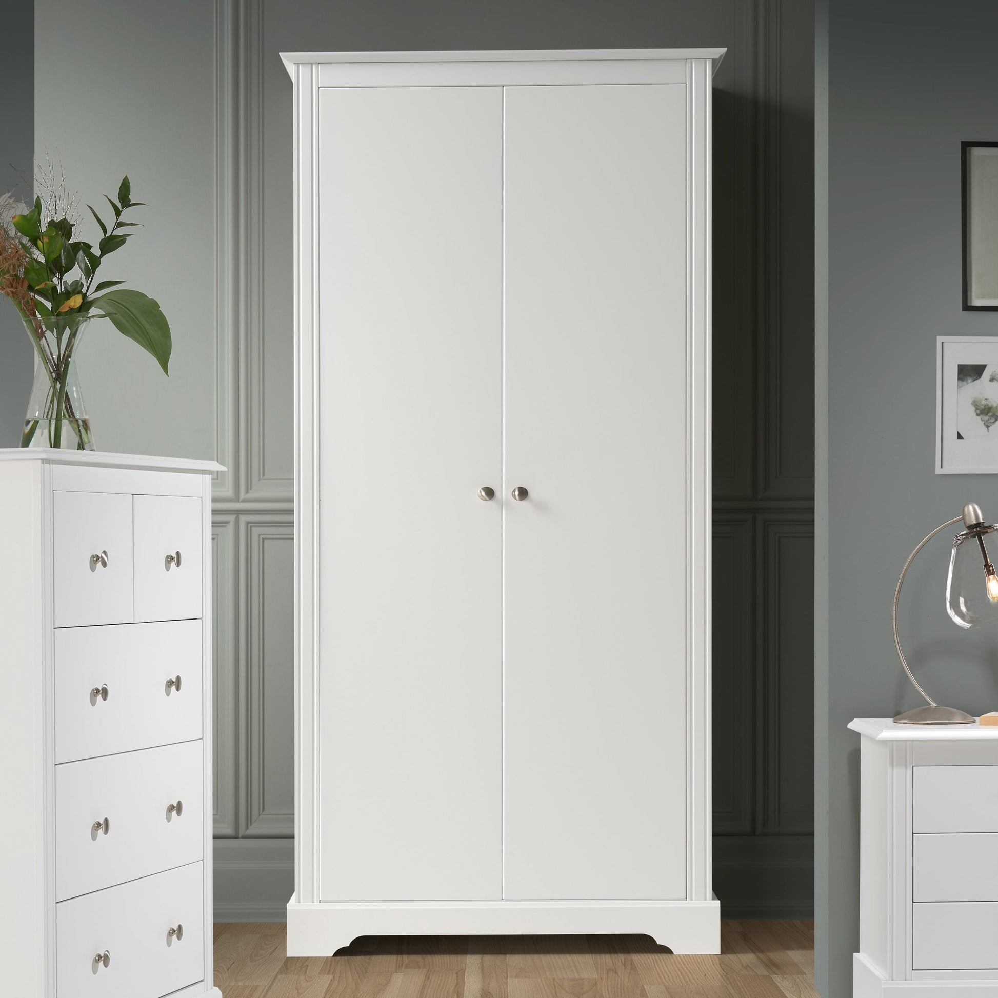 Stratford 2 Door Wardrobe Set White