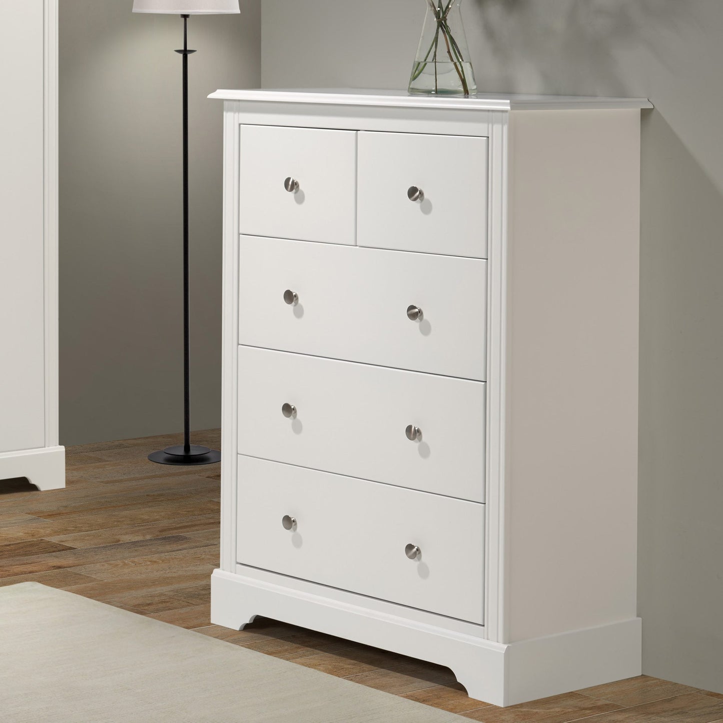 Stratford 3+2 Drawer Chest White