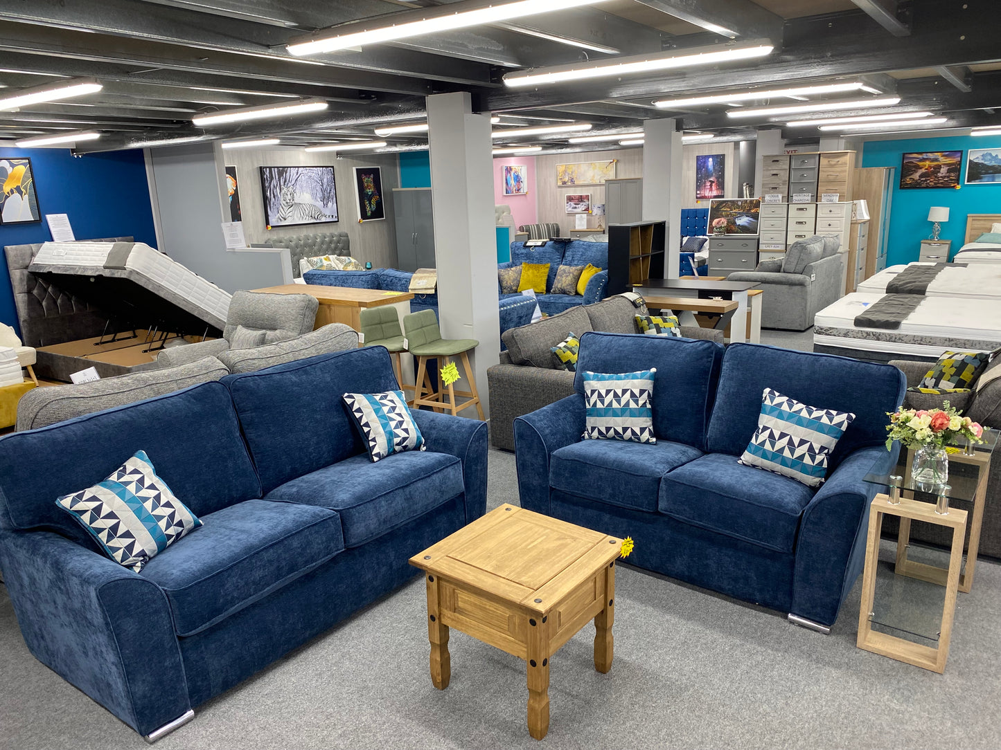 Viscount Fabric 3+2+1 Sofas