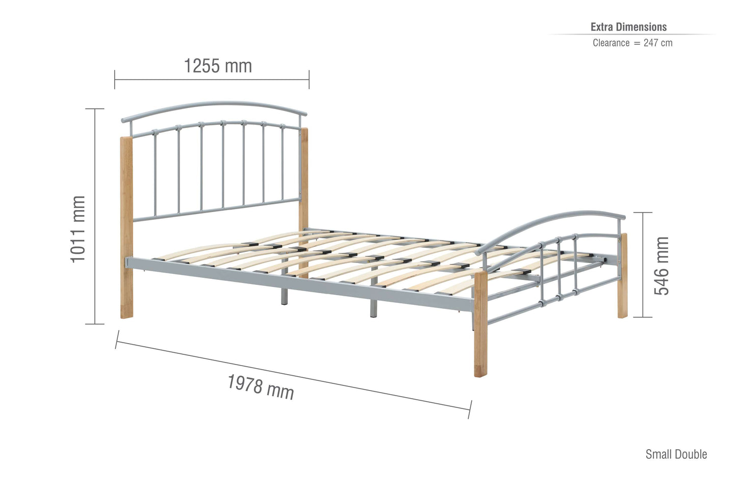 Tetras Beech & Silver Metal Beds