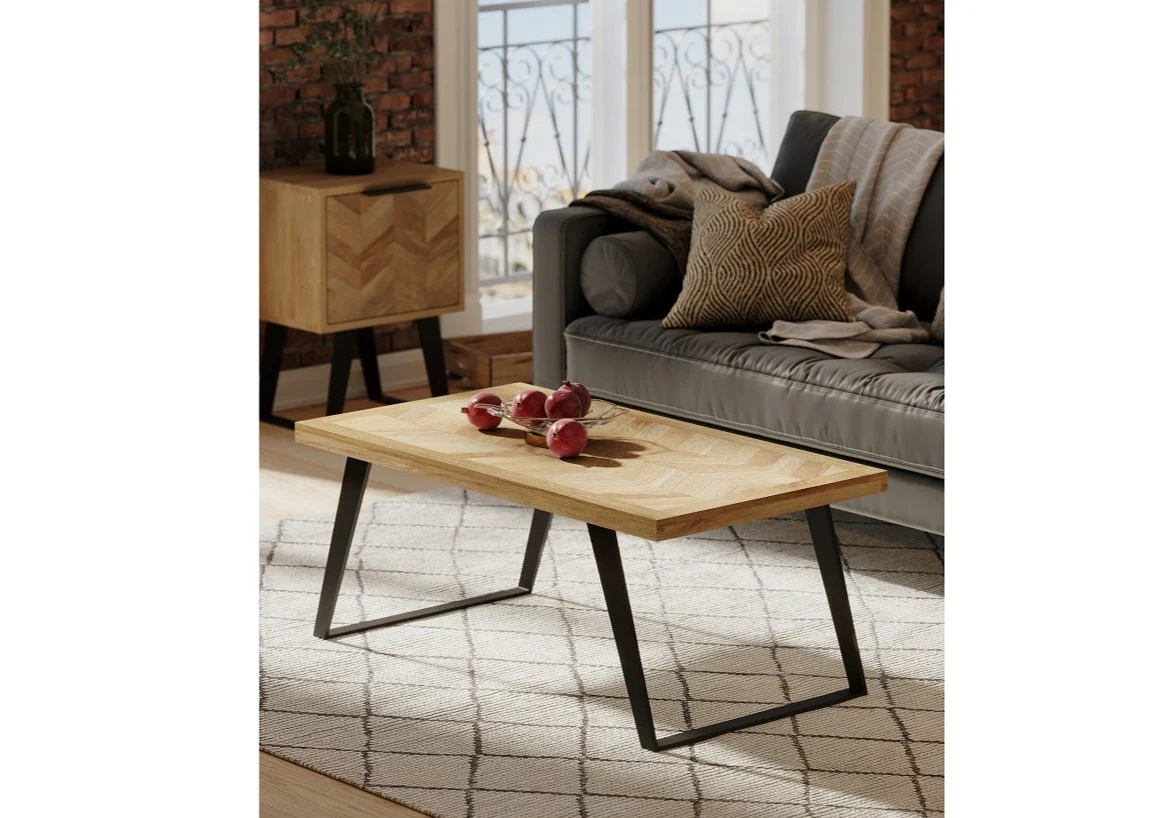 Agra Mango Parquet Herringbone Coffee Table