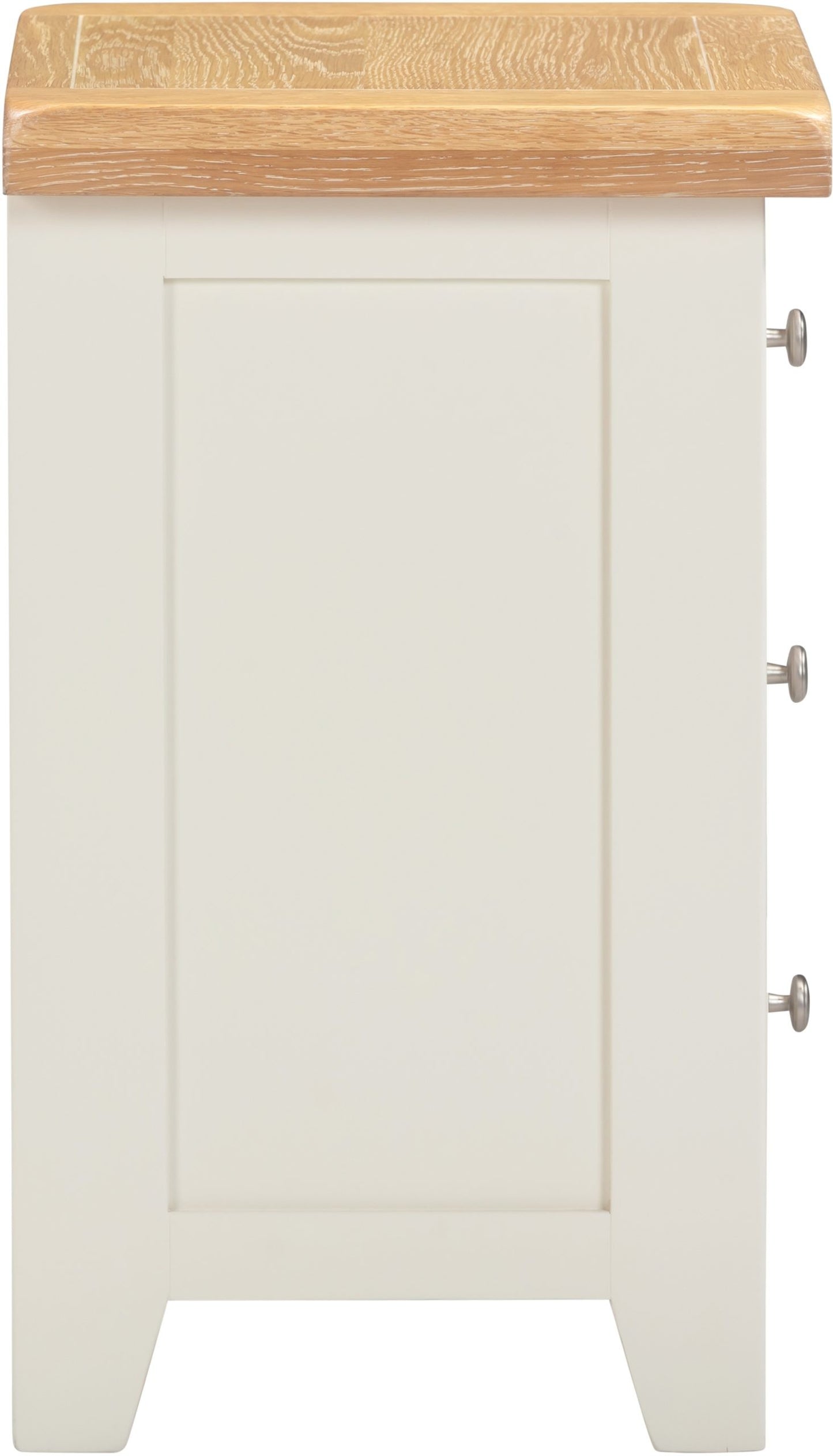 Windsor 3 Drawer Bedside Ivory/Oak