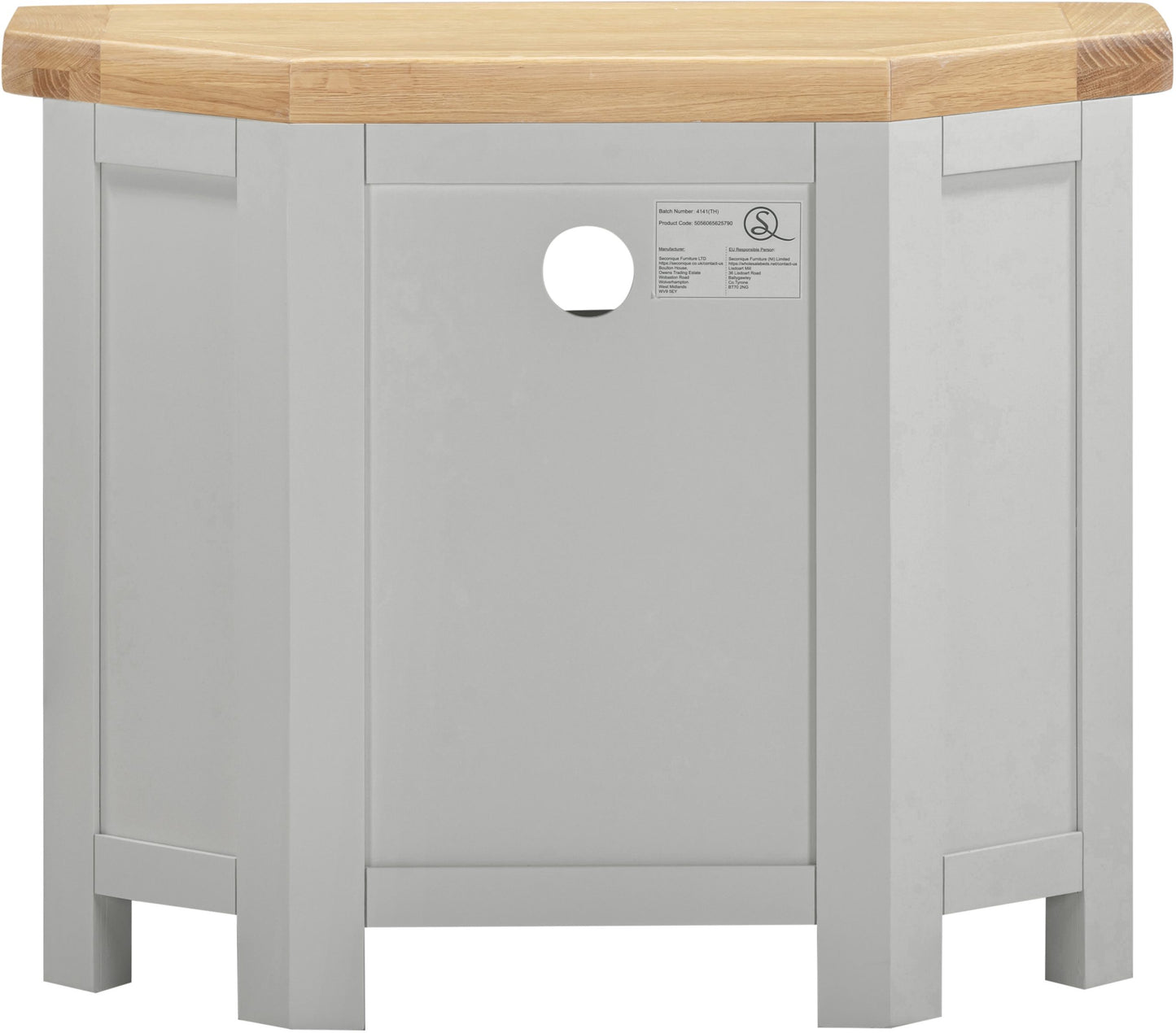 Windsor Corner TV Unit Pebble Grey/Oak