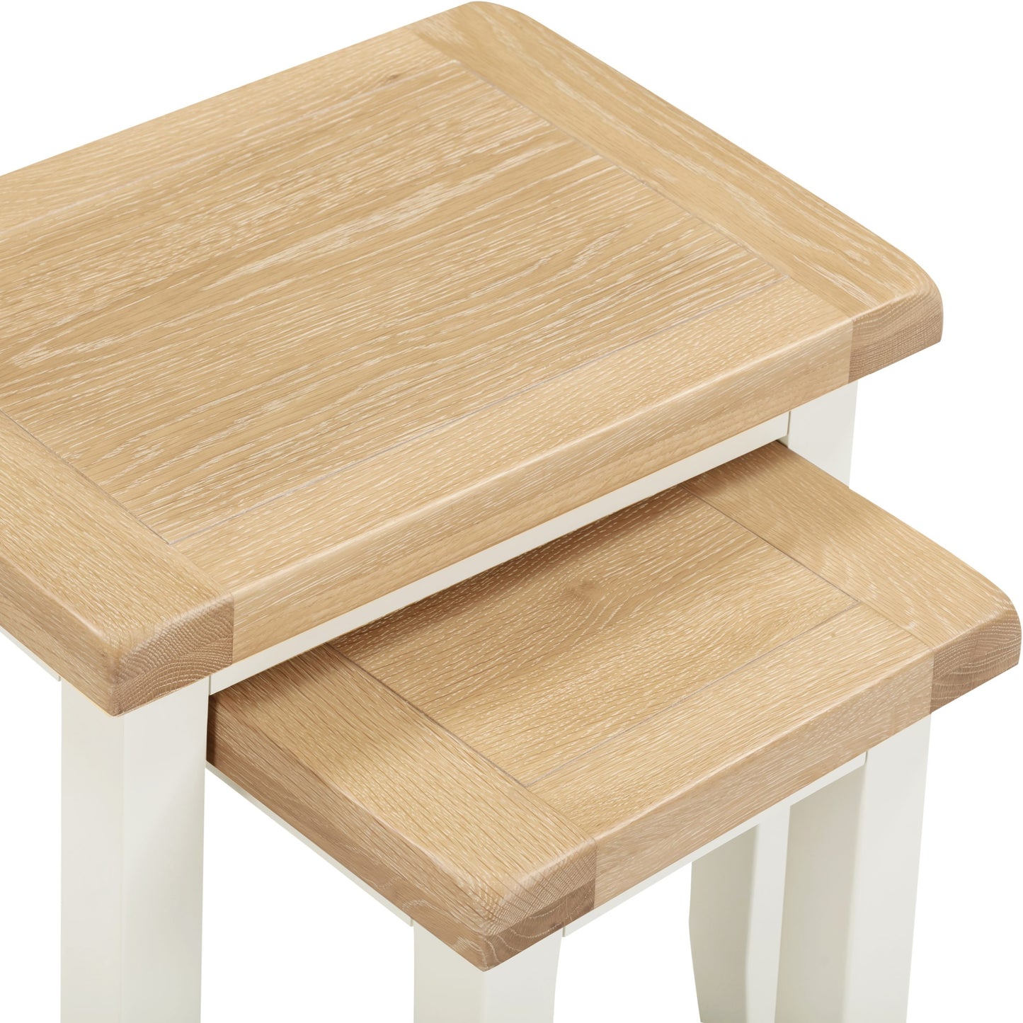 Windsor Nest of 2 Tables Ivory/Oak