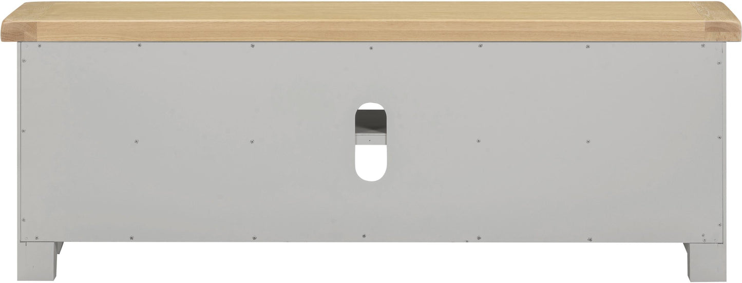 Windsor Straight TV Unit Pebble Grey/Oak