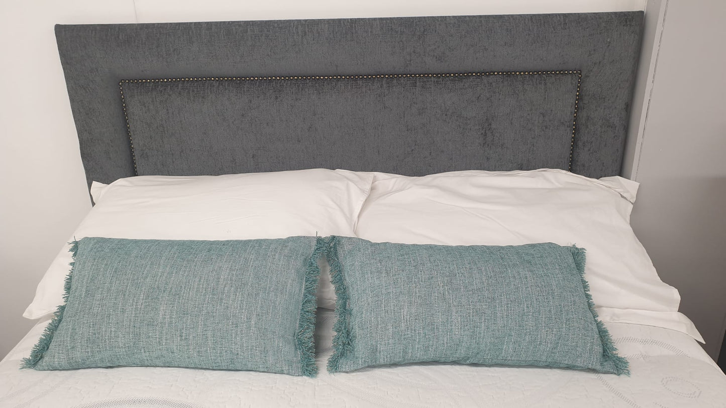 Divan Bed Set - Vermont 1000 Mattress with Madrid Headboard in Carlton Charcoal