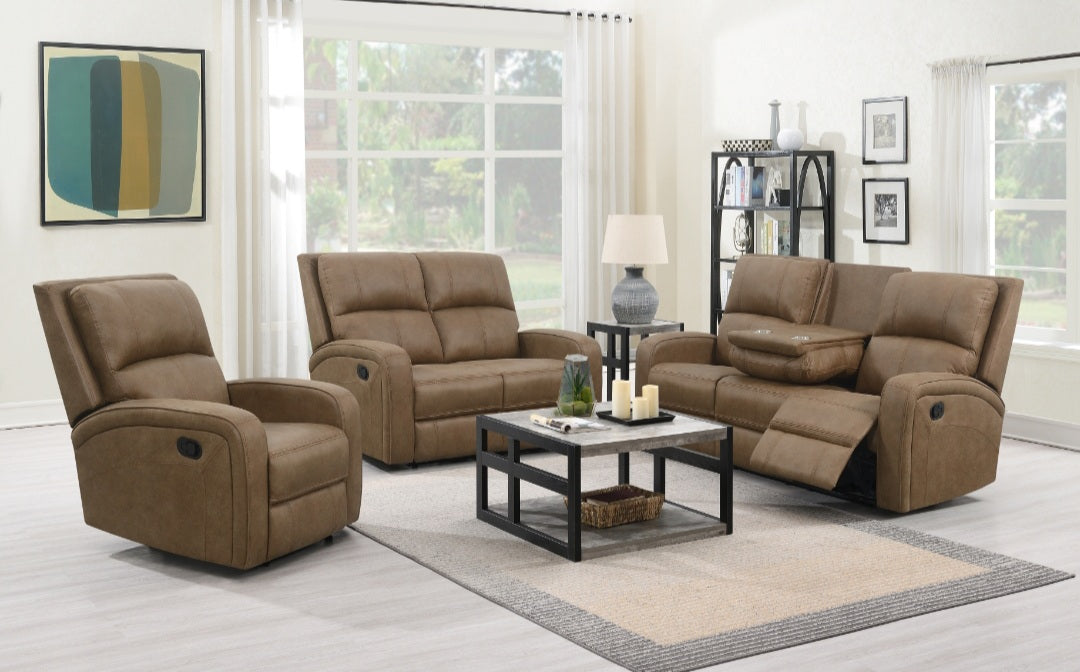 Galway Recliner Sofas - Tan Fabric