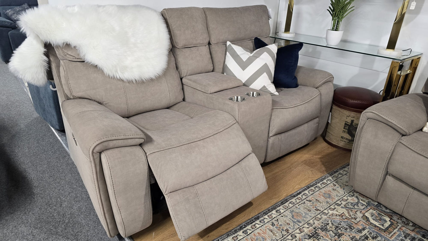 Sheldon Power Recliner Sofas - Beige Fabric