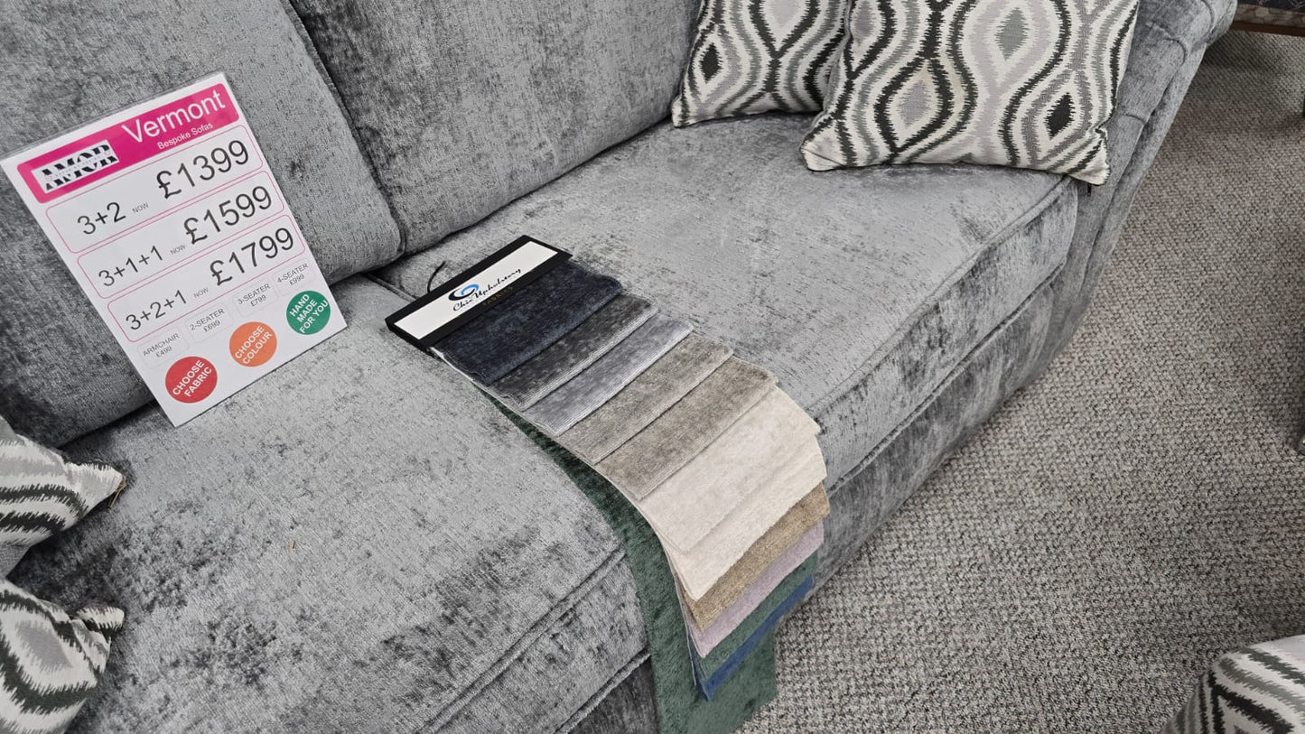 Vermont Fabric 3 Seater Sofa