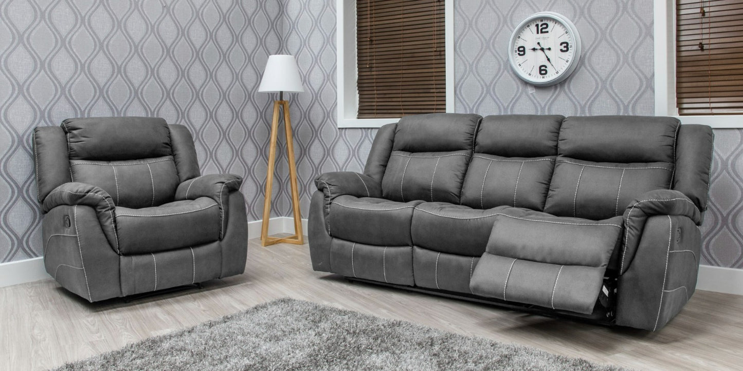 Dunmore Recliner Sofas - Dark Grey