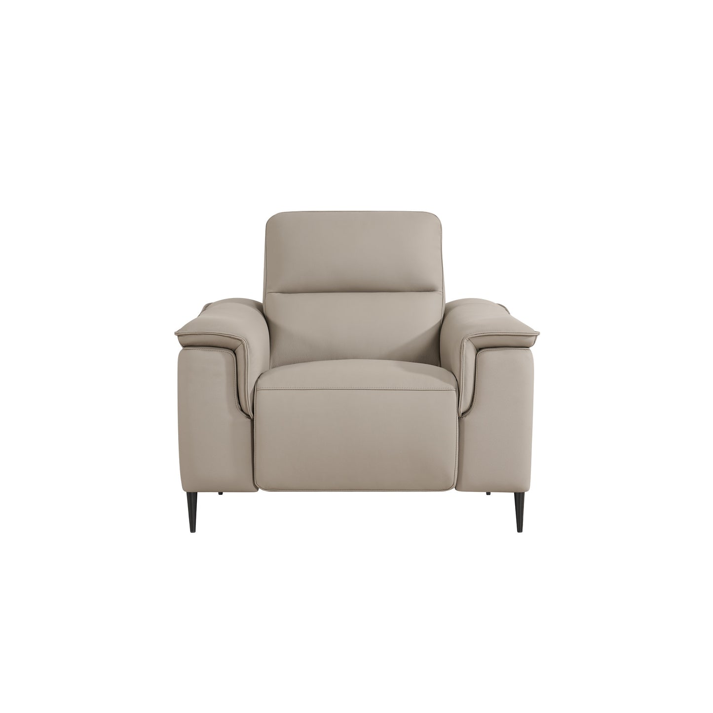 Naples Truffle Leather Power Recliner Corner Sofas