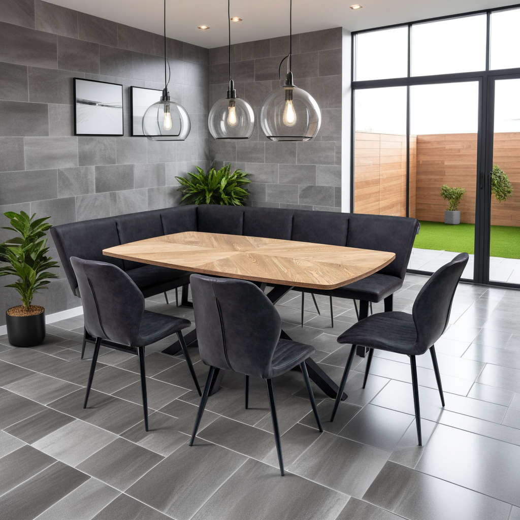 Windsor 1.6m Medium Oak Veneer Dining Table