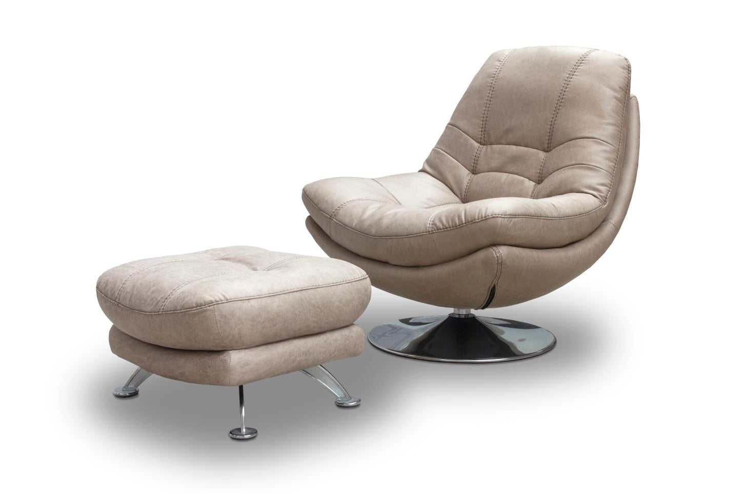 Axis Swivel Chairs Light Grey Fabric