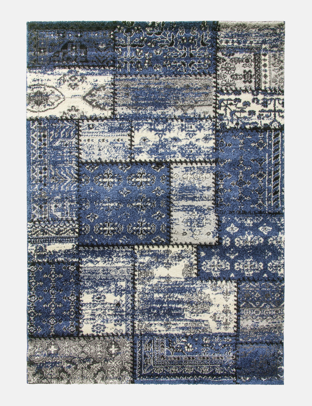 Antika Patchwork Navy Rug