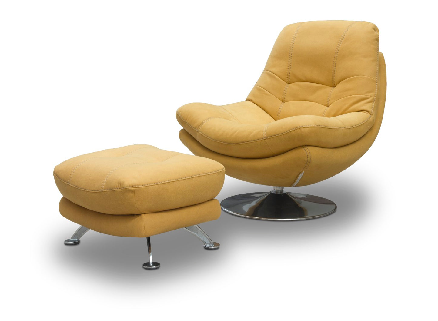 Axis Swivel Chairs Yellow Fabric