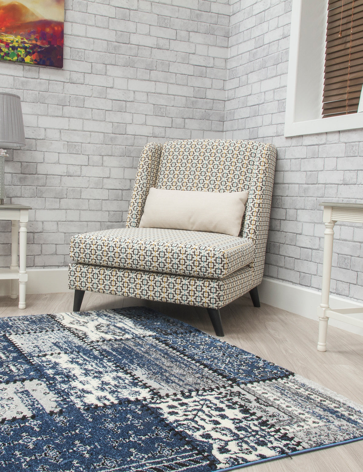 Antika Patchwork Navy Rug