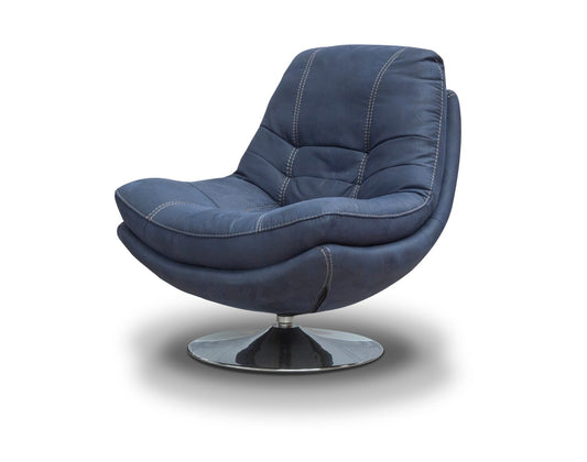 Axis Swivel Chairs Denim Blue Fabric