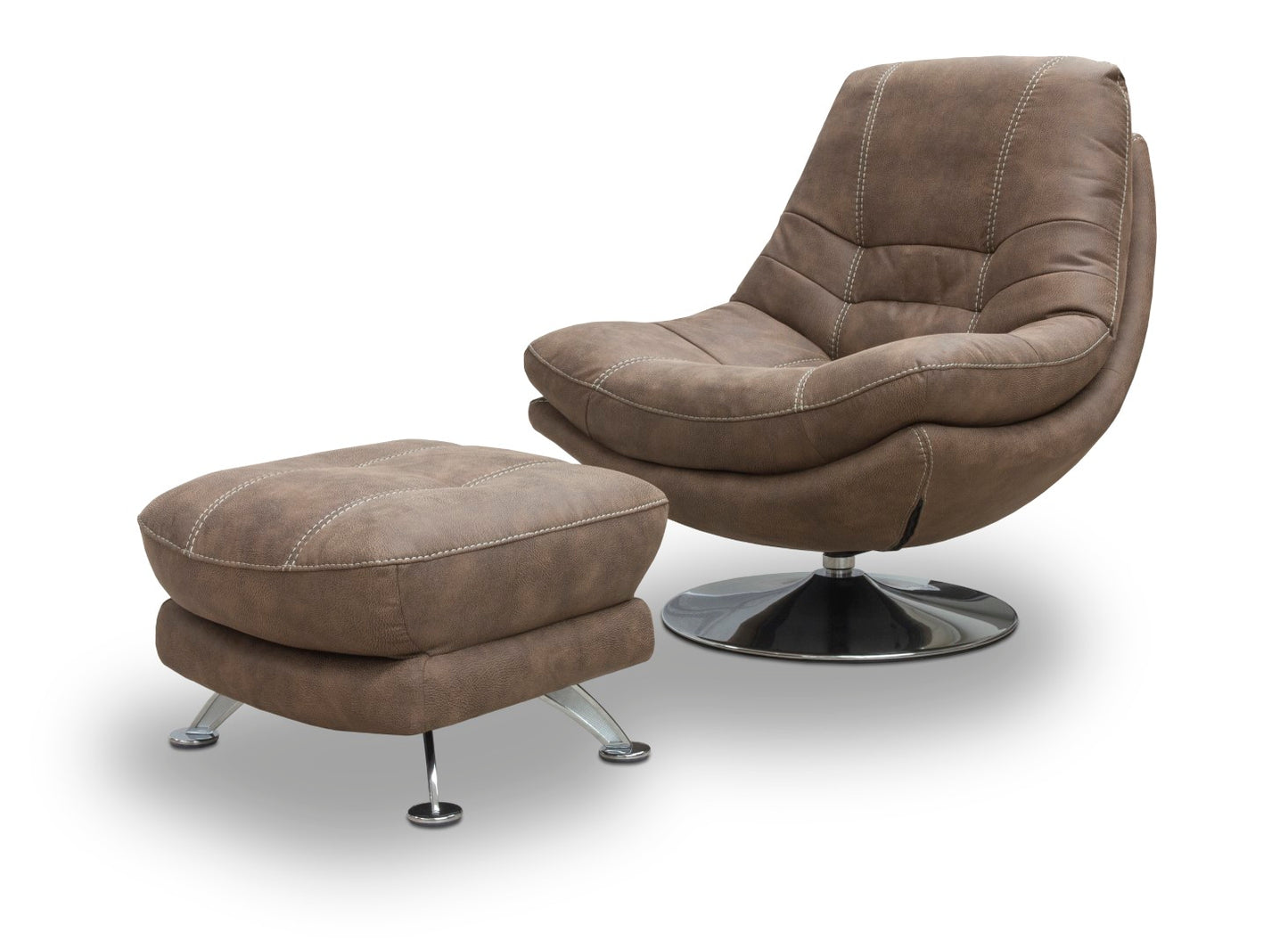 Axis Swivel Chairs Hazel Brown Fabric