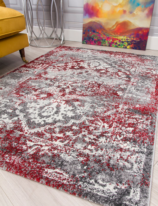 Antika Medallion Red Rug