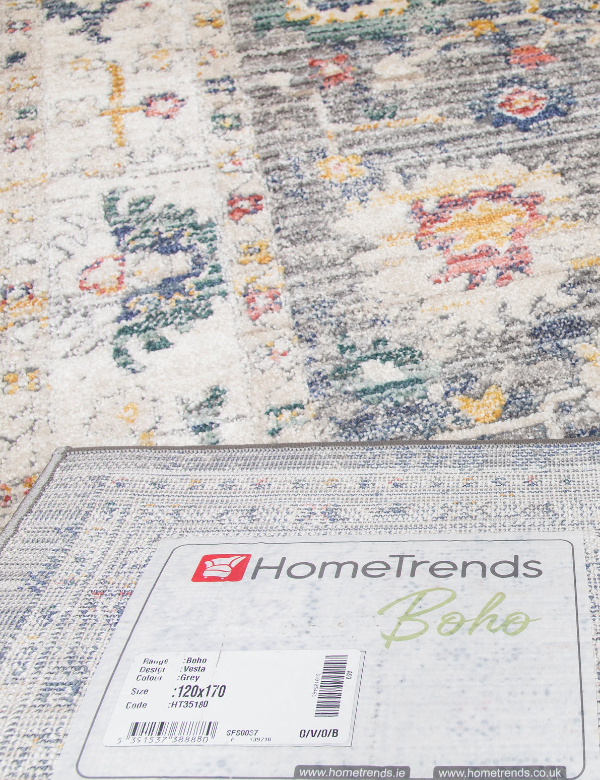 Boho Vesta Grey Rugs