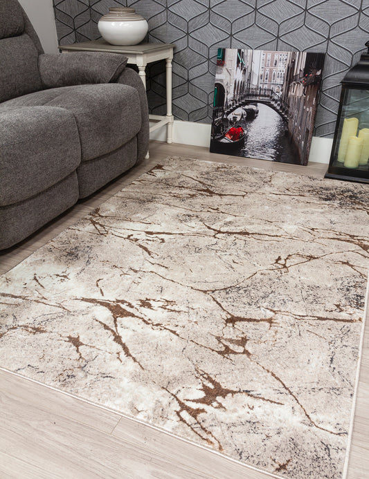 Glitz Marble Beige Rugs