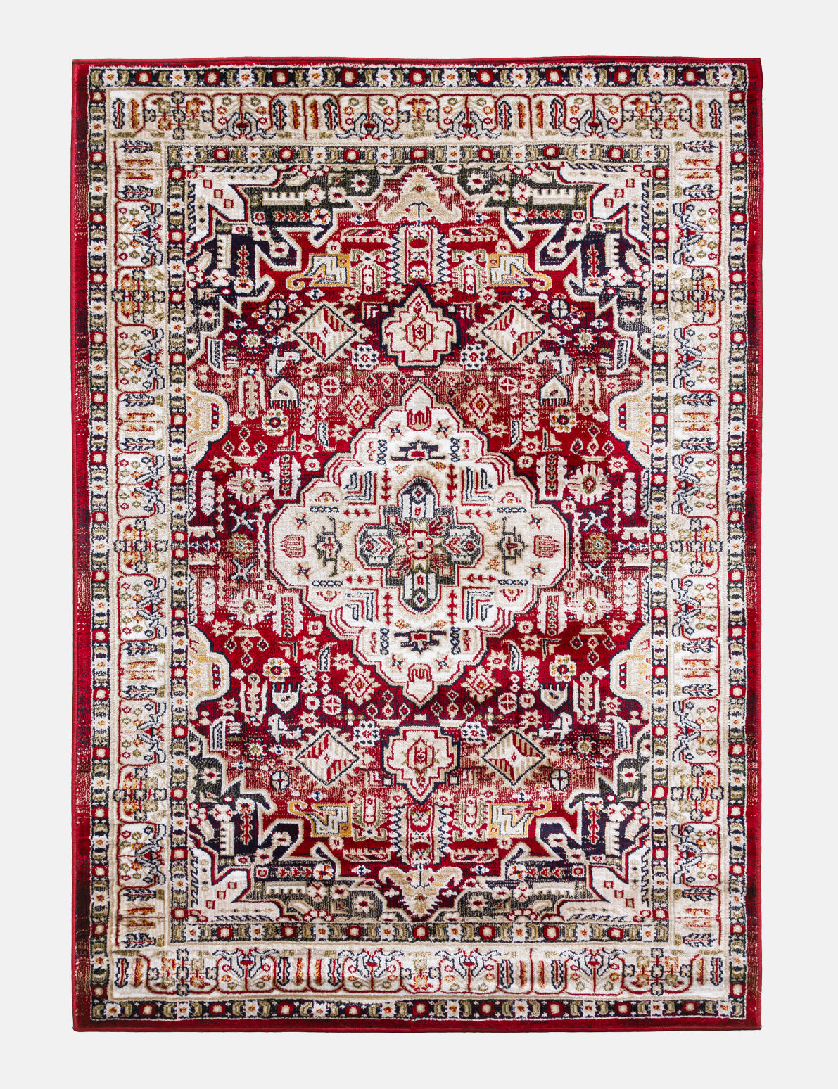 Aziza Medallion Red Patterned Rugs