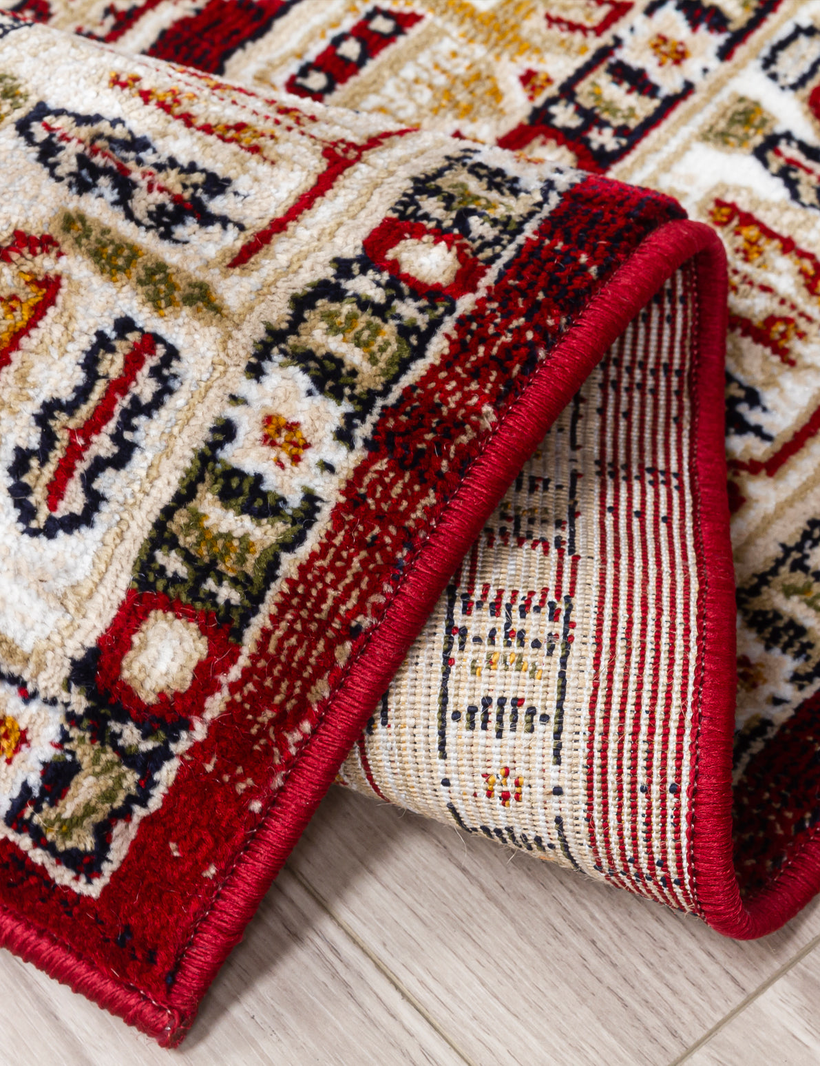 Aziza Medallion Red Patterned Rugs