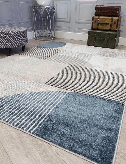 Casino Geo Blue Rugs