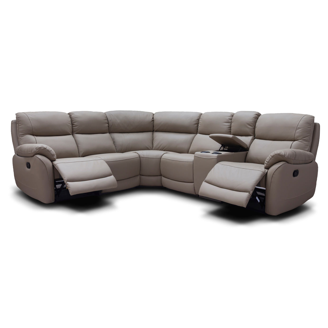 Pandora Half Leather Bisque Recliner Sofas