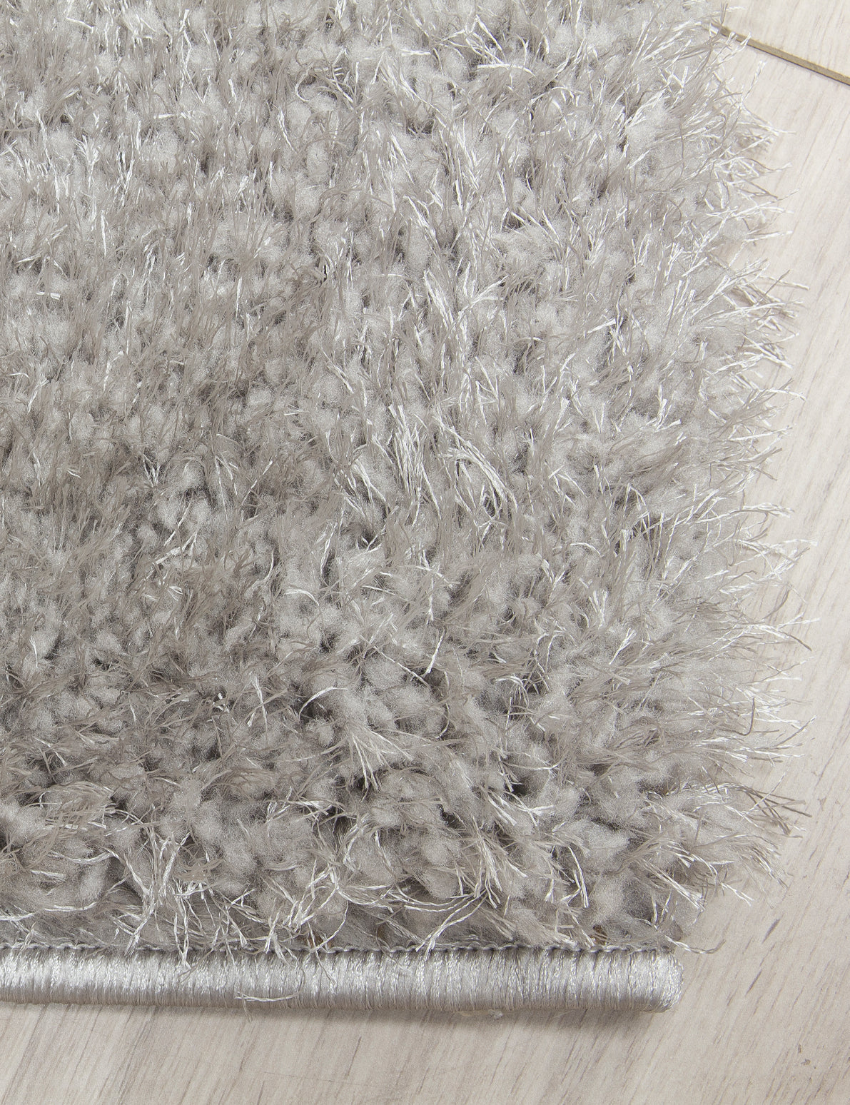 Plush Shaggy Rugs Light Grey