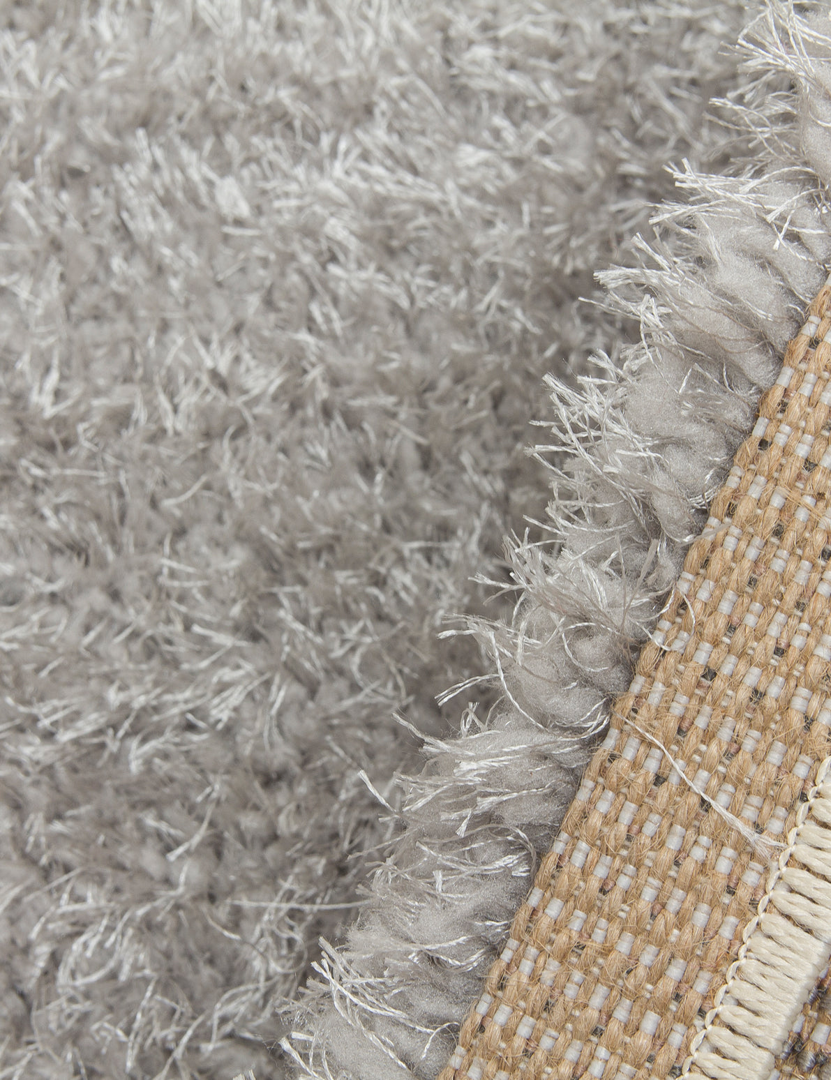 Plush Shaggy Rugs Light Grey