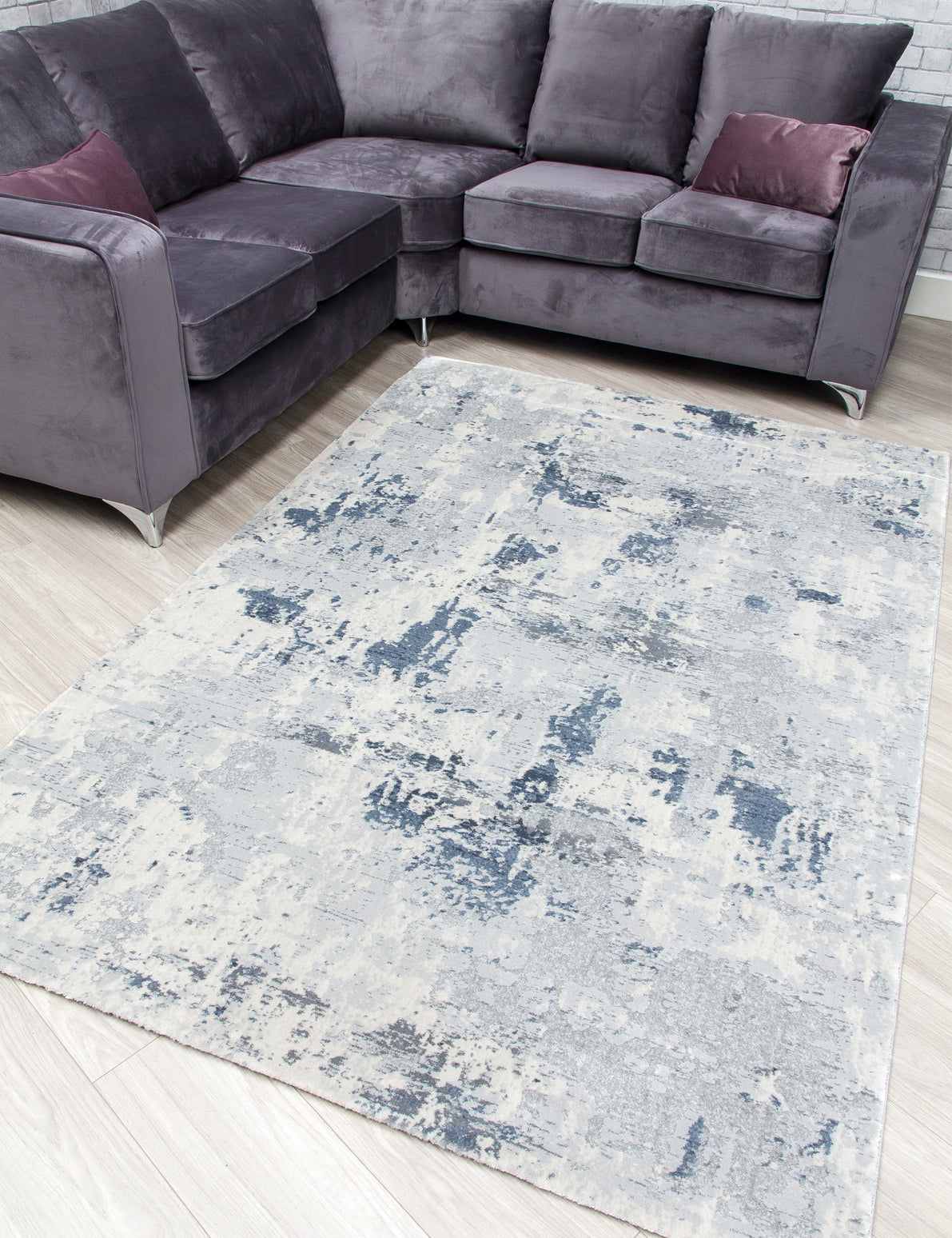 Rococo Cezanne Grey/Blue Rugs