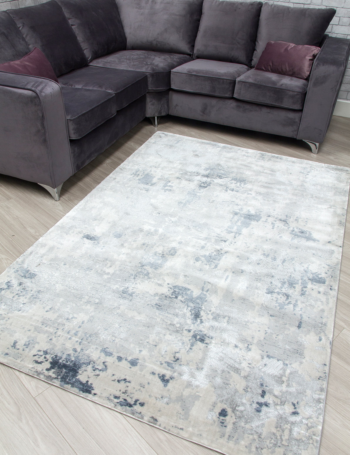 Rococo Cezanne Grey/Blue Rugs