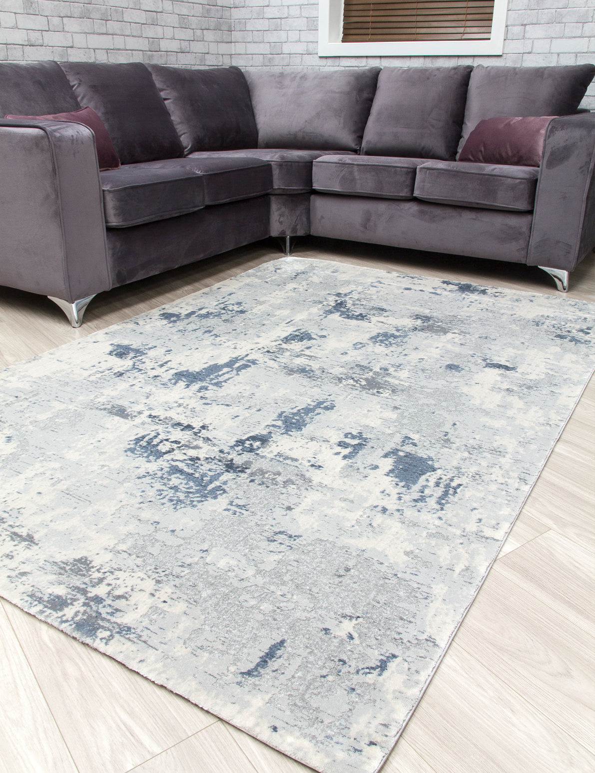 Rococo Cezanne Grey/Blue Rugs