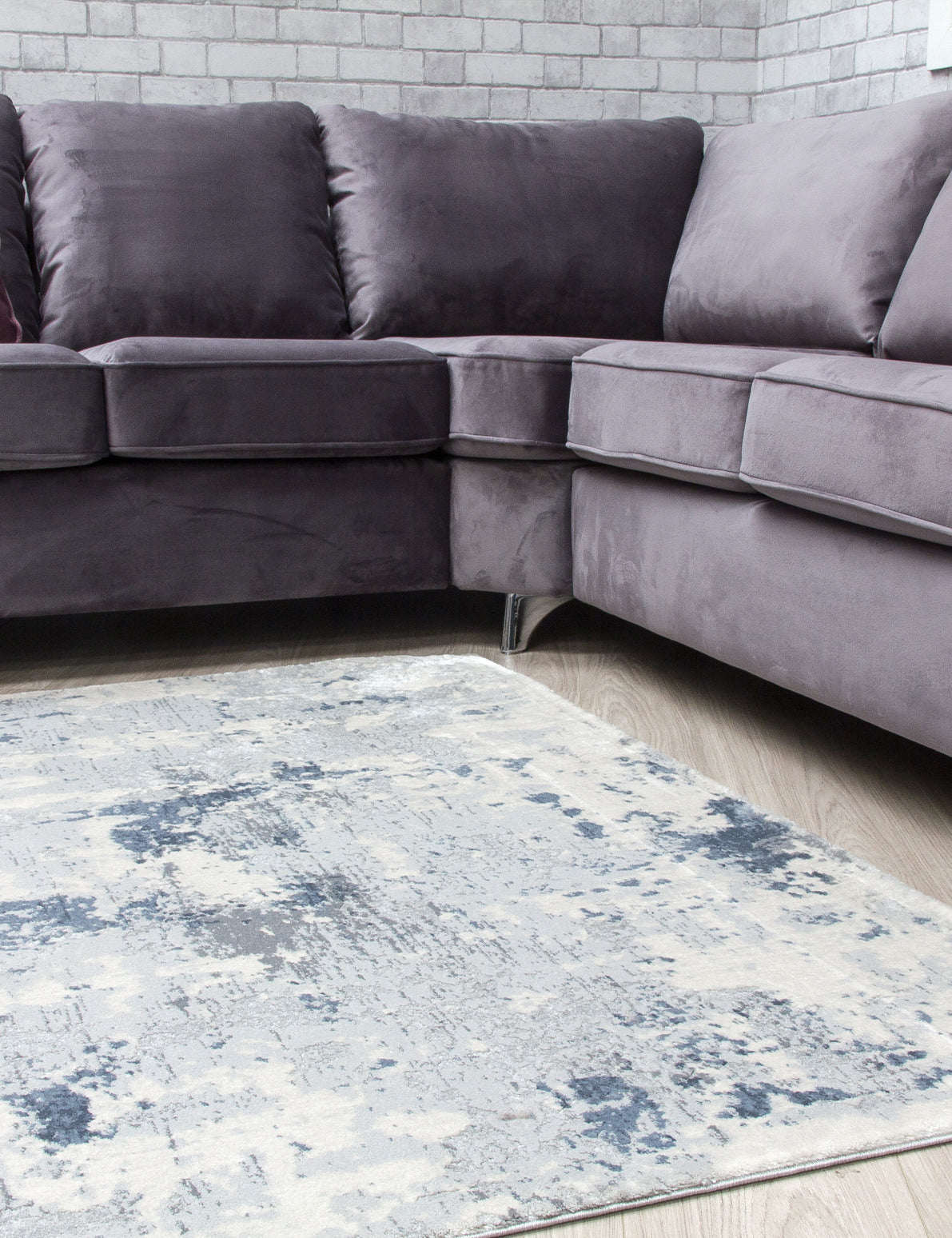 Rococo Cezanne Grey/Blue Rugs