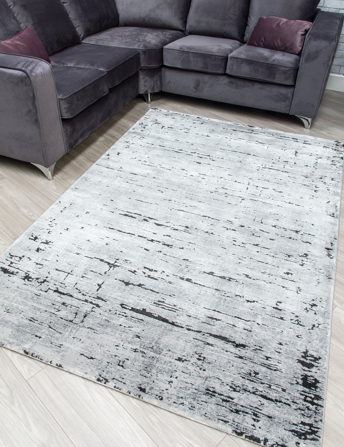Rococo Crevassi Grey Rugs