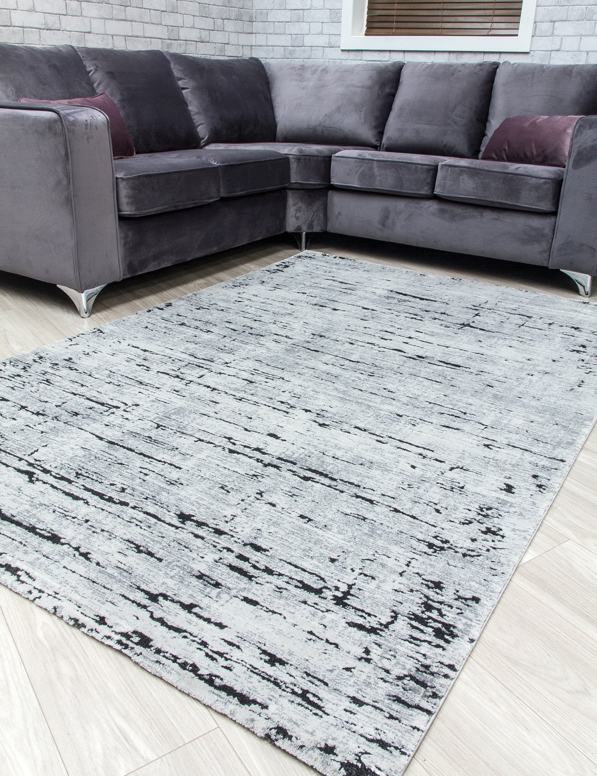 Rococo Crevassi Grey Rugs