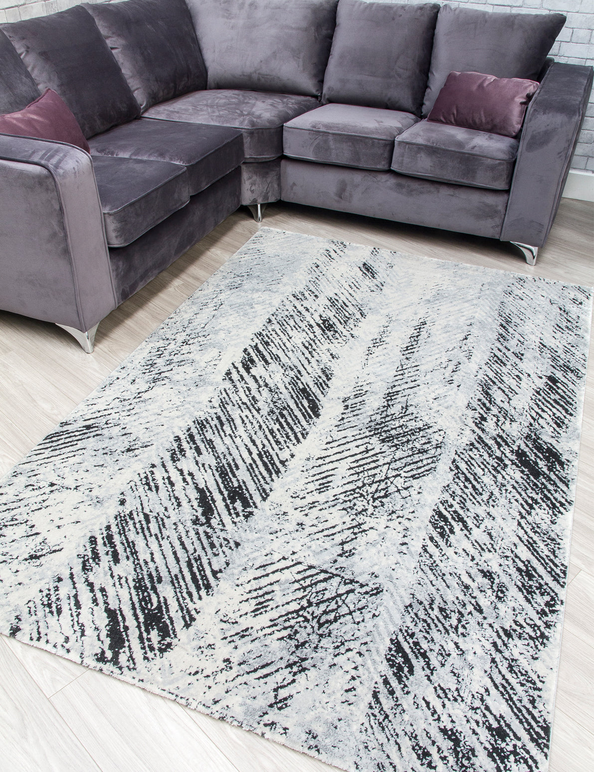 Rococo Feathered Grey Rugs