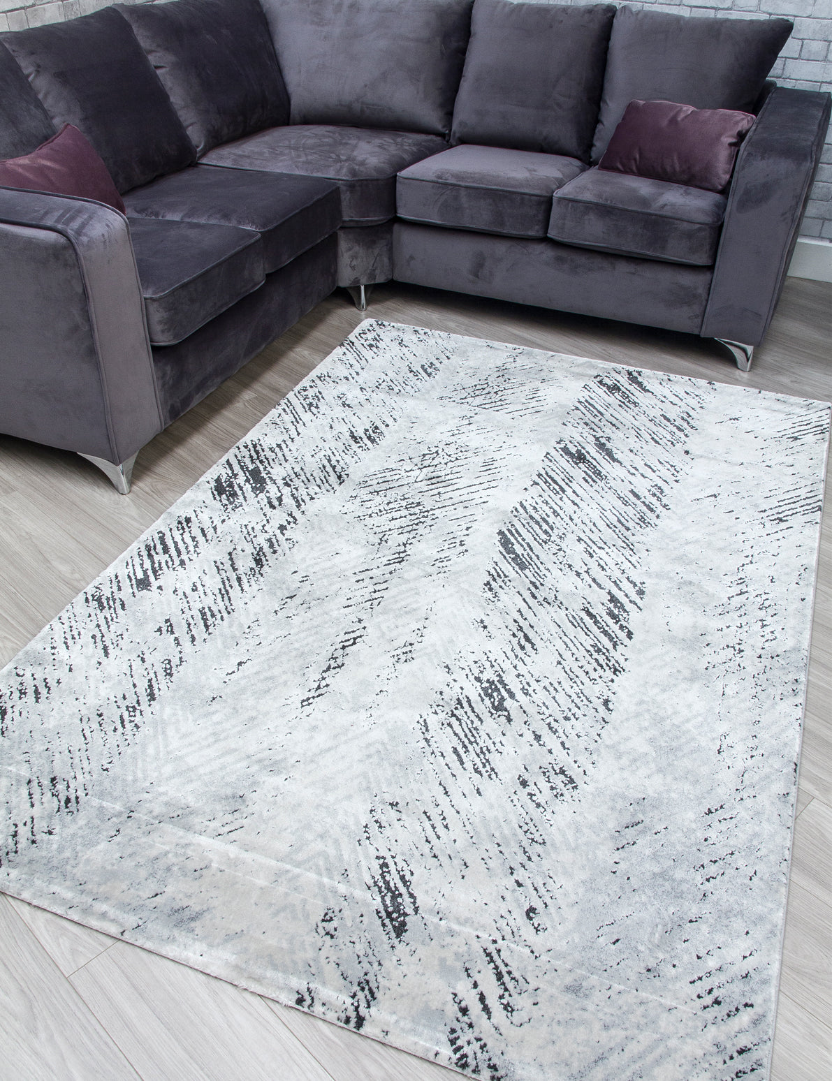 Rococo Feathered Grey Rugs