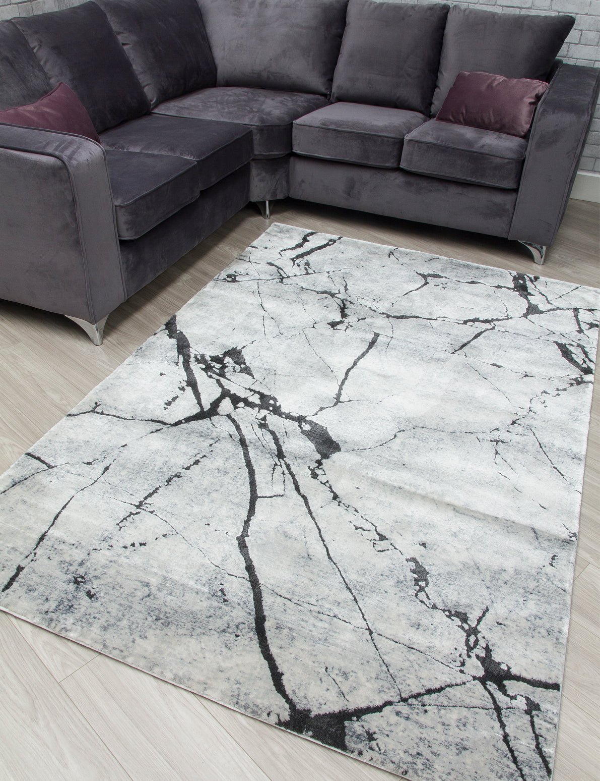 Rococo Glacial Anthracite Rugs