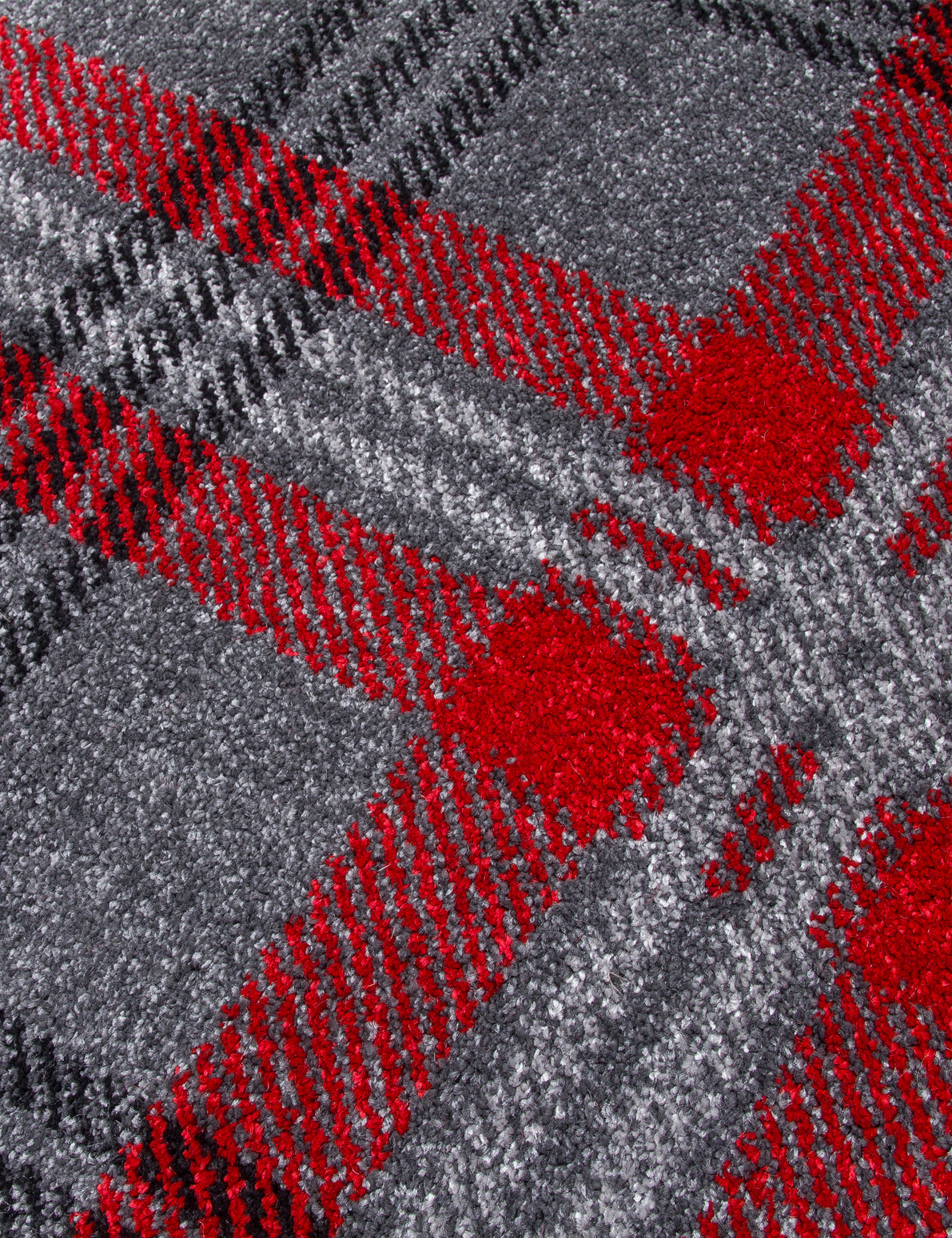 Glendale Grey/Red Tartan Rugs
