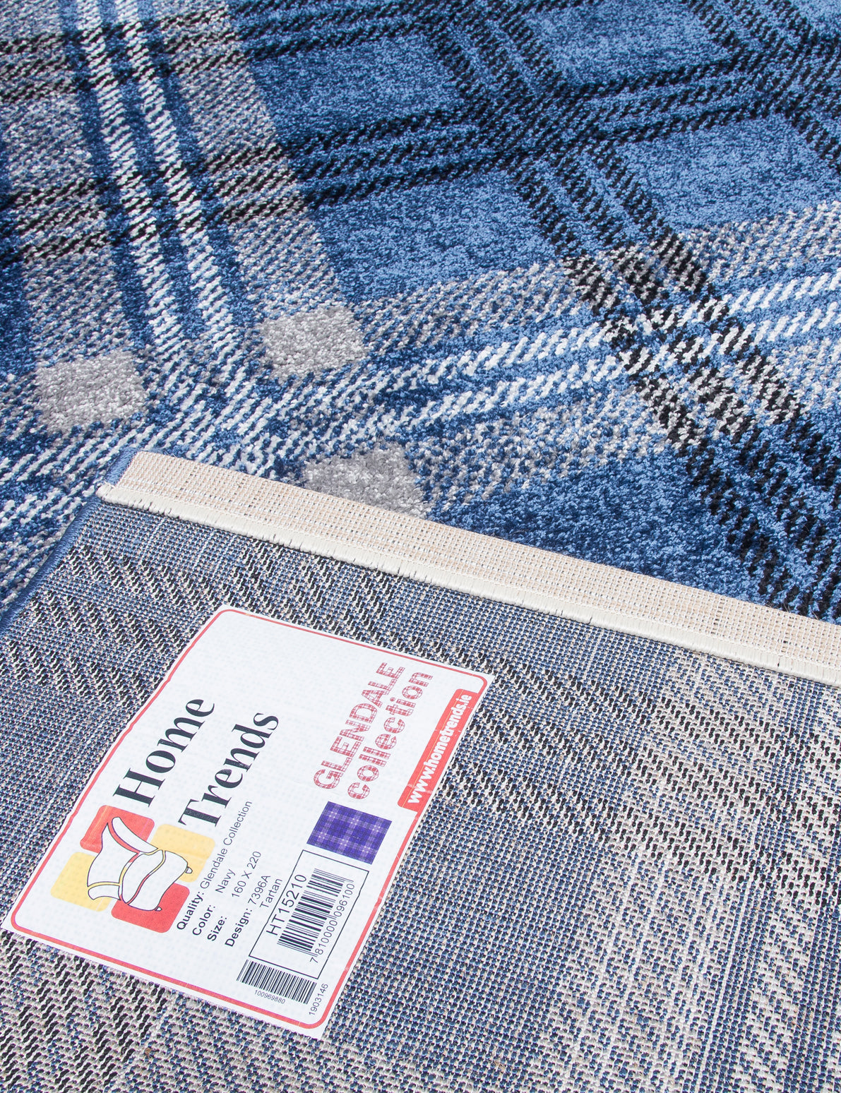 Glendale Grey/Navy Tartan Rugs