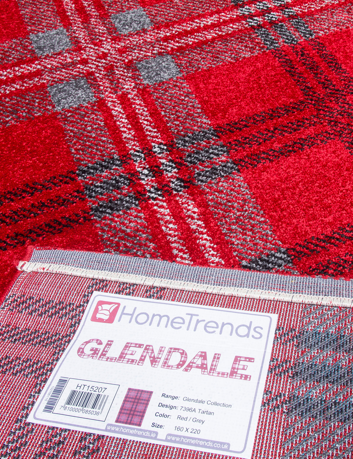 Glendale Red/Grey Tartan Rugs