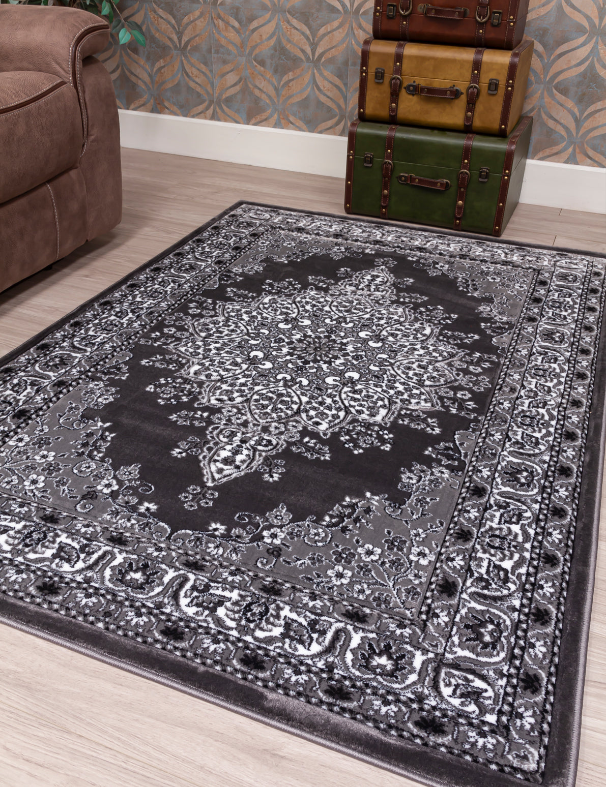 Classique Medallion Grey Rugs