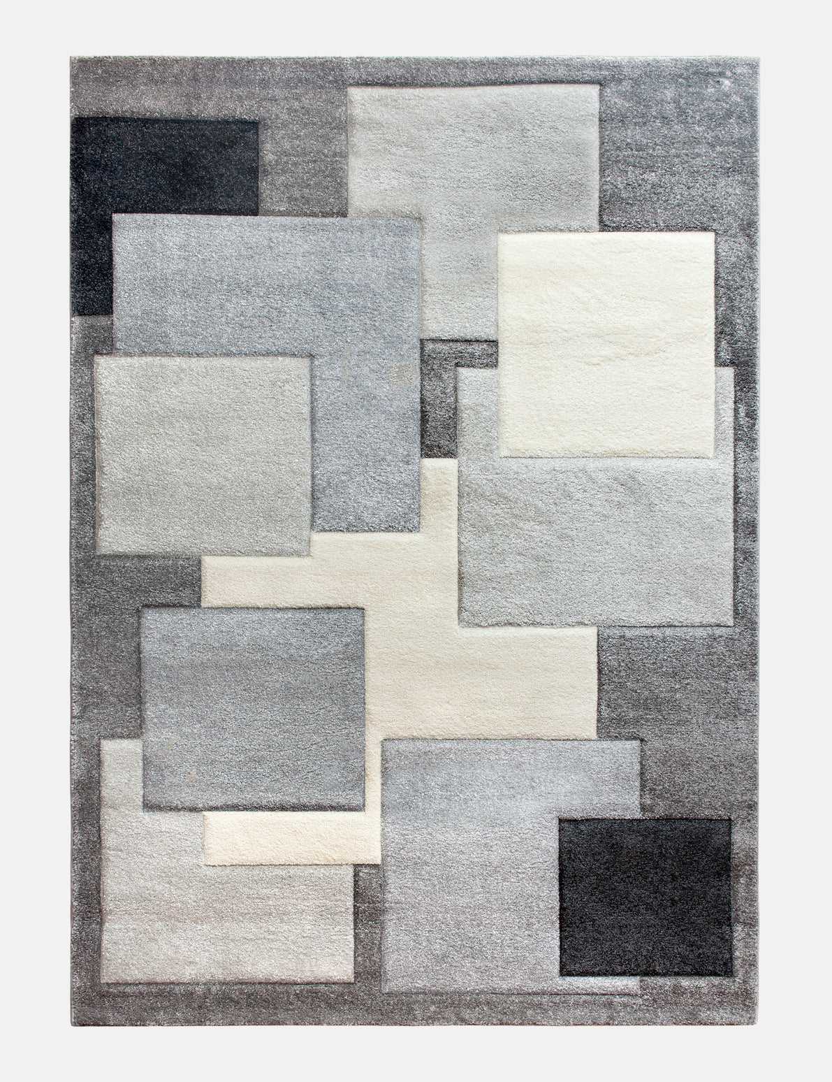 Tempo Squares Grey Rugs