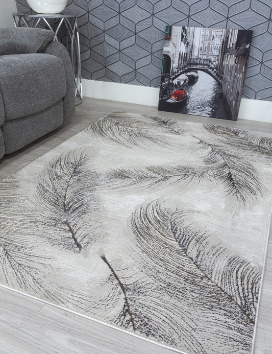 Boutique Plumes Beige Rugs