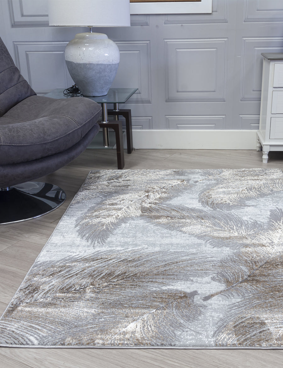 Boutique Plumes Grey Rugs