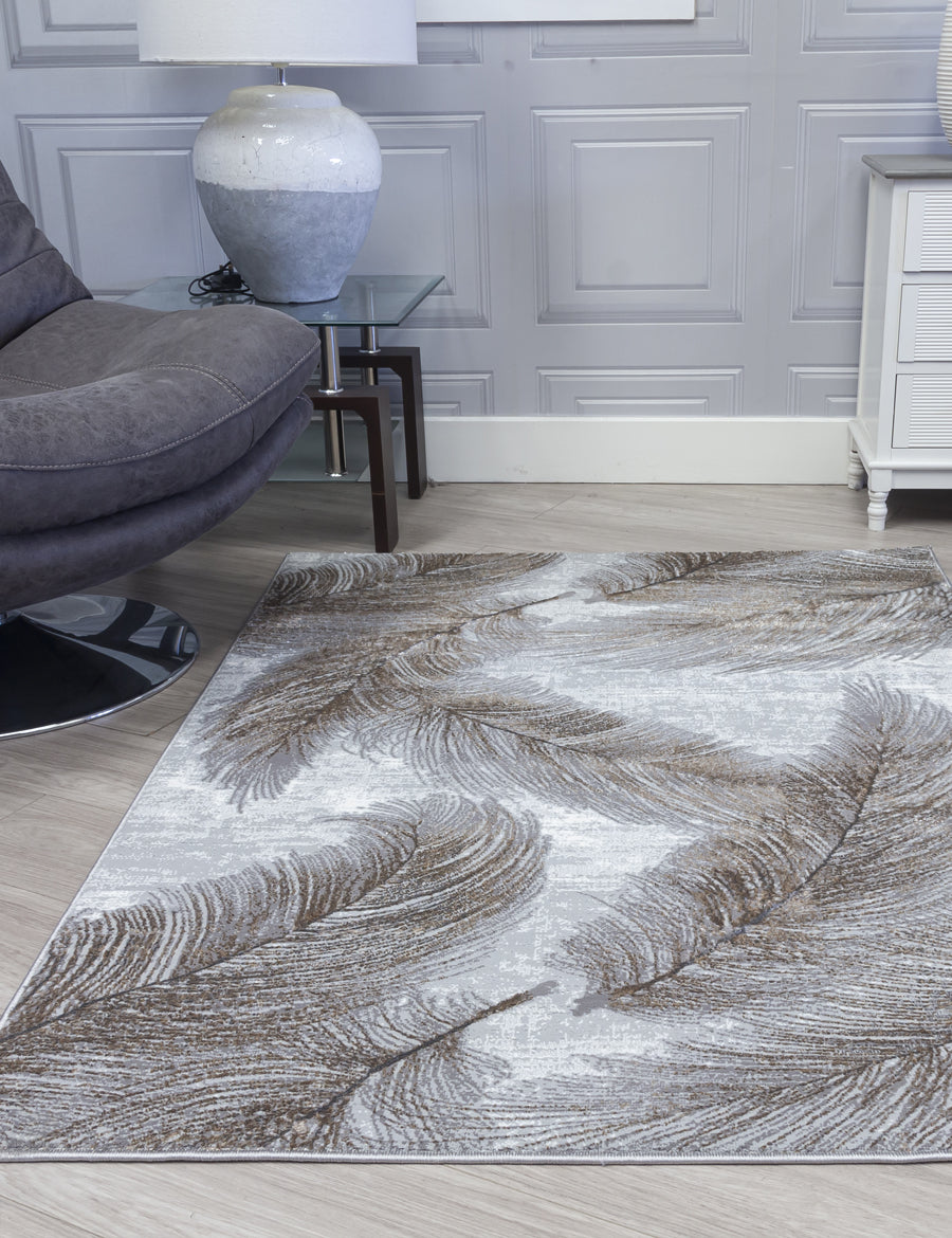 Boutique Plumes Grey Rugs